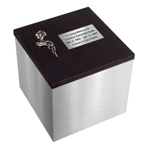 cremation metal box|wooden box for cremated ashes.